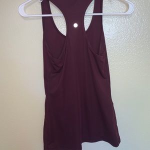 Workout tank top by Yogalicious maroon in color